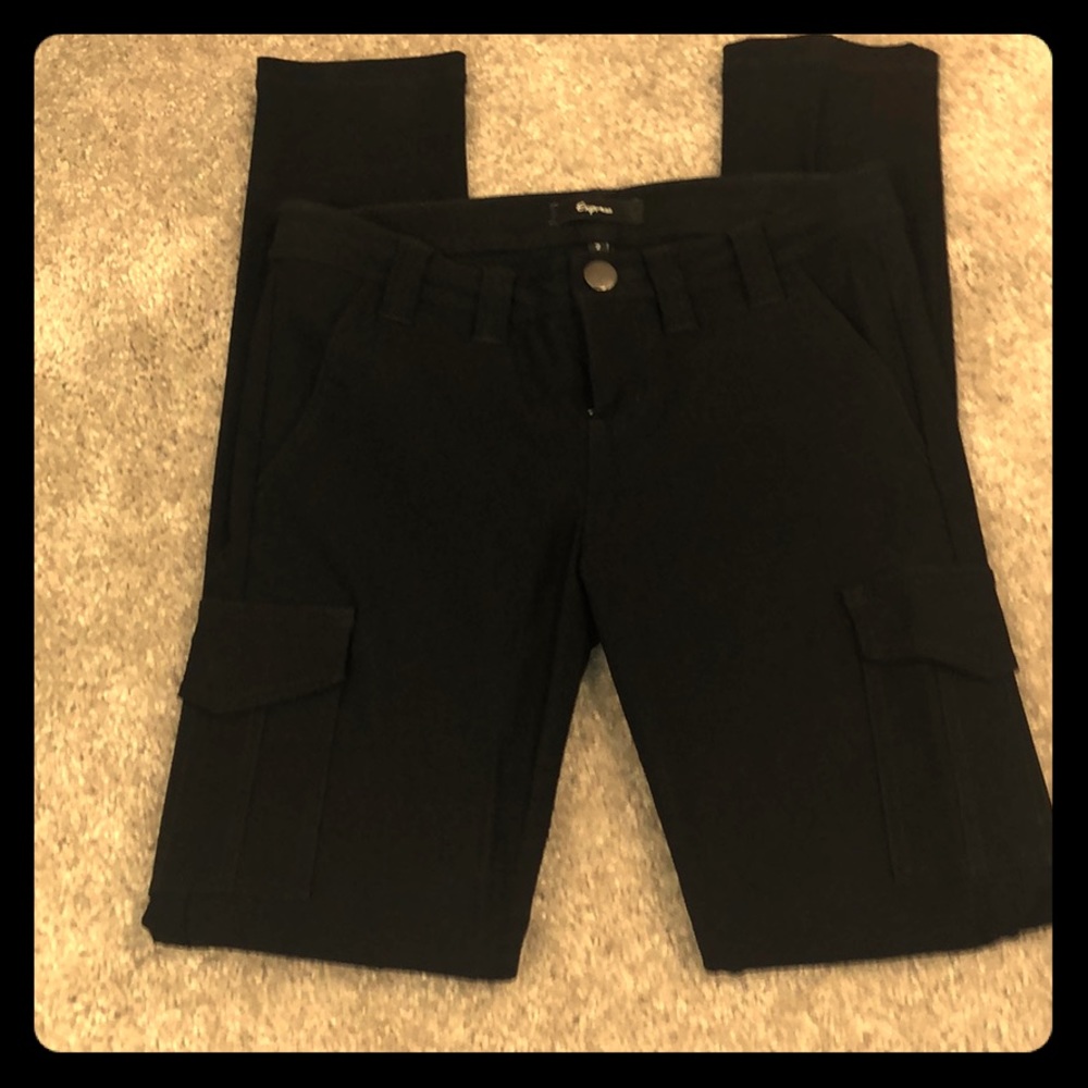 Black Skinny Cargo Pants